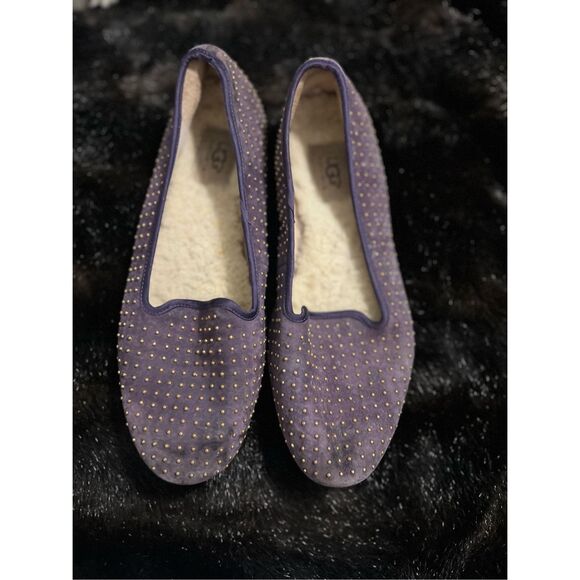 UGG Shoes - Ugg Australia Purple Studded Alloway Sheepskin Slipper shoes  Size 9